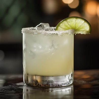 Tasty,Mezcal,Margarita,Cocktail,Garnished,With,Half,A,Lime,Wheel