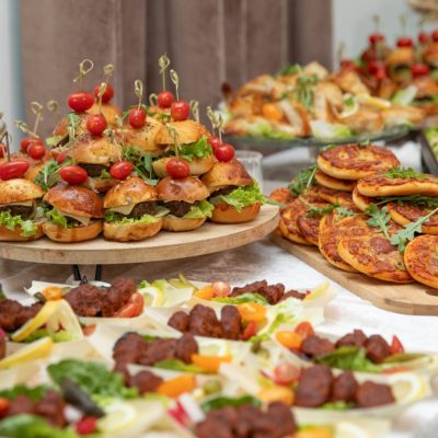 Catering,Buffet,With,Variety,Of,Food,Snacks,And,Appetizers.